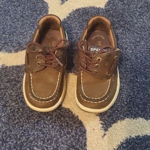 Sperry Top Sider 9 Brown Velcro Dock Shoes